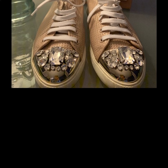 Miu Miu preowned sneakers. Nude color. Size 39. - Picture 5 of 12